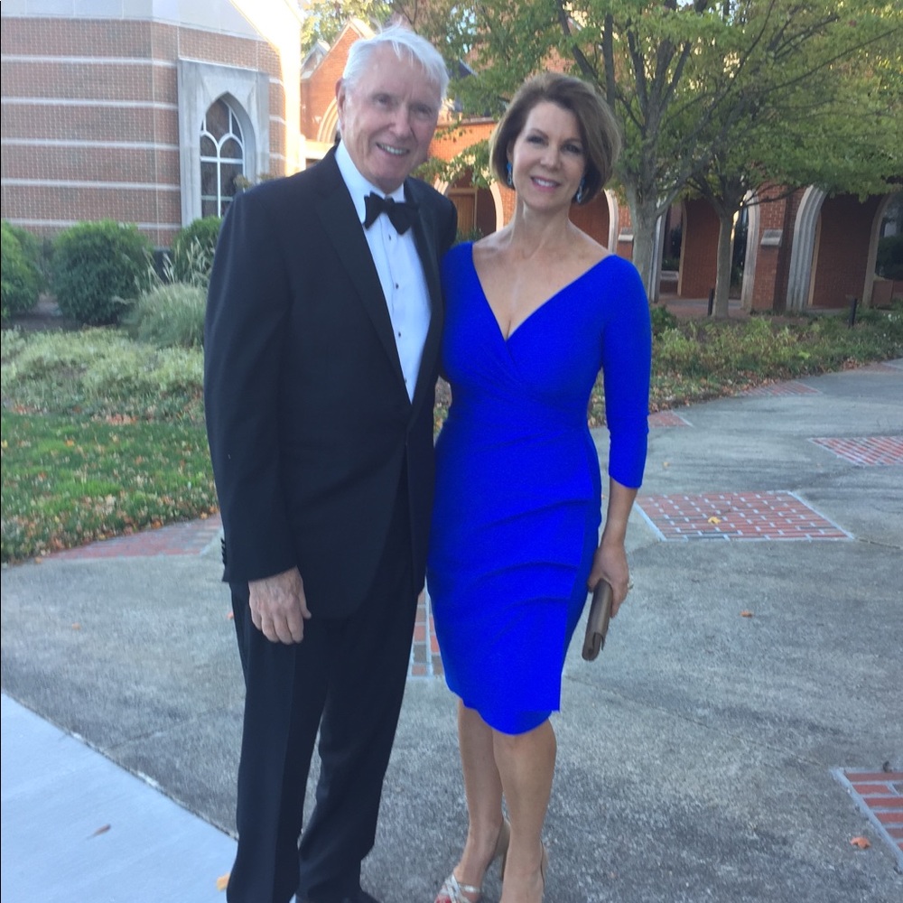 Chaira di Boni cobalt blue cocktail dress